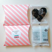 DR24 핑크반달상자하트미역 답례품1개 어린이집행사 유치원행사 생일답례품 입학선물 졸업선물, 꽃, 1개