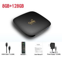 새로운 Q96 스마트 TV 박스 안드로이드 2022 쿼드 코어 10.1/5G 듀얼 와이파이 블루투스 4K 셋톱 8GB + 2.4, 03 8GB 128GB_03 영국 플러그