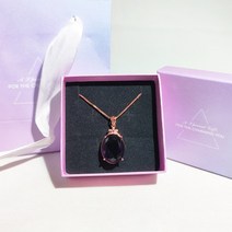 천연색 보석 젬스톤 비즈 원석 자수정 펜던트 40ct gemstone 다섯 잎 꽃 골드, 목걸이 상자