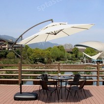 각도도절 대형 감성 파라솔 데크파라솔 3m 대형 파라솔 받침대 썬차일, 하드코어3M와인레드양산레인프루프