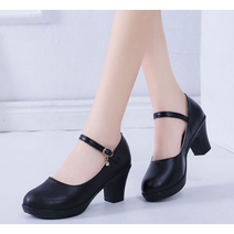 롤링앨 여성 큐빅포인트 메리제인 펌프스 가보시 구두 힐 7cm