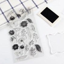 클리어 나의 식물 꽃 아크릴 스탬프 도장 다꾸, T14-나의식물