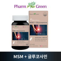 팜그린 MSM 글루코사민 1800mg x 60정 관절 연골 건강 무릎 영양제, 1개