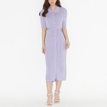 화사한칼라 금장단추 골지니트 반팔원피스 하체커버 여대생 여자