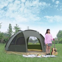 글램핑텐트 대형 가족 티피 캠핑장 야외 명 캠핑 비바람 방지 이층 캠핑 양산 선 스크린 비치 텐트, 없음