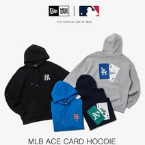 뉴에라 13338700 13338701 13338702 13338703 MLB 에이스 카드 후드 모자 티셔츠, 없음