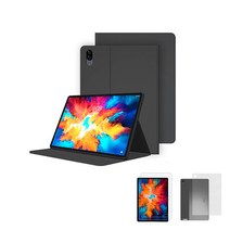 레노버탭 P11 2020 / P11플러스 2021 샤오신패드 스마트 TPU 북커버 케이스 J606 J607, 블랙+강화유리2매+후면쉴드1매