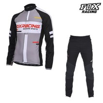 폭스레이싱 사계절용 세트 상의124+하의160 블랙 자전거의류 긴팔세트
