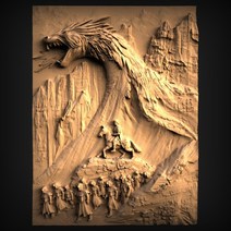 CNC 라우터용 STL 모델 3D 프린터 Artcam Aspire Bas Relief Decef 파일 화산 폭발, 한개옵션0