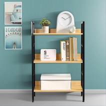 로비 대기실용 소품 전시 3단 원목 책장 장식장 와이드 책장수납함 북카페, 심플 책장 3단 B