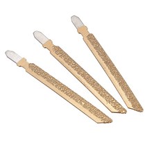 3pcs 4 인치 진공 브레이징 다이아몬드 지그 톱 블레이드 46 그릿 절단 화강암 세라믹 대리석, 하나, 금