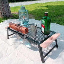 닥터캠프 우드 엣지 메쉬테이블 사이드 테이블, 없음