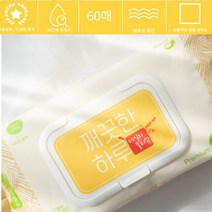 일루몬트 깨끗한 하루 대형 물티슈 두배로커진 물티슈 엠보싱 원단 (캡형), 60매_10팩