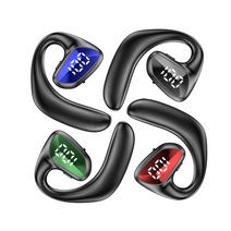 M-K8 LED 귀걸이 블루투스 무선 이어폰, 블루