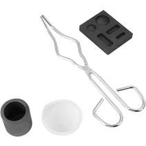 4pcs 흑연 도가니 세트 금은 백금 금속 용 고순도 흑연 도가니 통 보울 콤보 잉곳 금형 토치 용융 키트 금, 한개옵션0