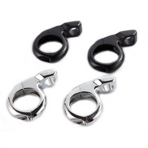 2pcs 1 25mm 오토바이 알루미늄 핸들 바 10mm 미러 어댑터 회전 신호 마운트 브래킷 클램프, 검정
