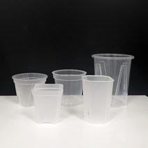 투명 플라스틱 화분 모음 삽목 난분 분갈이 모종 플분 호접란 투명분 슬릿 롱화분 서클링예방, 05.턱진원형투명분6호