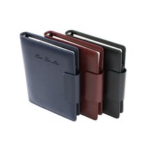 이니셜스 레터링 다이어리 / 이니셜 로고 문구 각인 6공 가죽 플래너 2024 먼슬리, LA노블 와이드_블랙