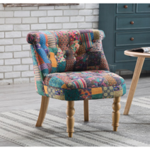 북유럽 빈티지 독특한 싱글 1인용 패브릭 쇼파, 얕은면과 린넨