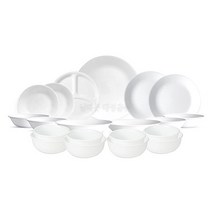 코렐 무지 저스트화이트 4인그릇세트 G 20pcs, 미국형공기대접