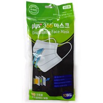 국내생산 플러스 365마스크(10매입.블랙) 3중 필터 일회용, 10개