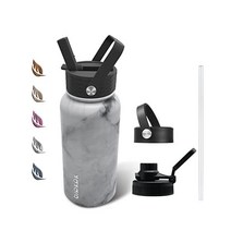 BJPKPK 절연 물병 보온병 50oz, Carrara Marble, 27oz(800ml)