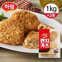 [냉동] 하림 멘치카츠 1kg 2봉, 없음