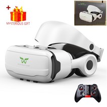 게임 가상현실 VR VR 안경 가상 현실 3D 헤드셋 헬멧 안드로이드 아이폰 스마트 폰 휴대 전화 컨트롤러 게, 07 With Box 054 Remote