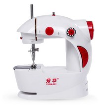 Fanghua 재봉틀 201 재봉틀 가정용 오버로크미싱 준공업용미싱 오바로크 미싱기, 201 화이트 + 레드는 확장 플랫폼 선물 팩을 보냅니