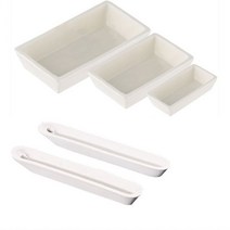 5 개 실험실 세라믹 도가니 커프 보트 샘플 홀더 연소 머플 용광로, Square 120x60mm