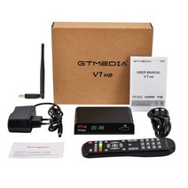 위성 TV 수신기 gtmedia v7 hd 신호 dvb-ss2s2x diseqc1.01.11.2usals 모터 완전 usb wifi hd 동글 ccam newcam, v7의 HD, 미국 플러그