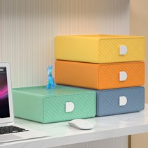 사무실 화장대 책상서랍 잡동사니 수납 미끄러지지않는, 블루 1칸