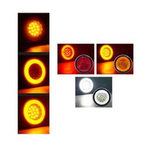 대성부품/24V 교체용 원형 2WAY 면발광/LED테일램프 옐로우LED/데루등 후미등/원형등/신형/화물차/대형트럭/리어램프/트레일러/추레라/샷시/고무, C-교체용 원형(황색)