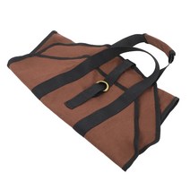 화목난로장작 저장 가방 튼튼한 왁스 캔버스 로그 캐리어 운송 벽난로 화덕 액세서리, 한개옵션0
