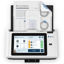 Raven Pro 문서 스캐너 대형 터치 스크린 고속 컬러 양면 무선 스캔 WiFi 이더넷 USB, 기본