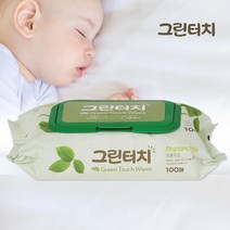 그린터치 물티슈 100매 캡형 국산 공식판매사