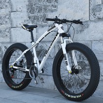 입문용 팻 바이크 다운힐 로드 바이크 펫 자전거 오프로드 초경량 20 24 26인치 7컬러, 블랙-24단-24인치