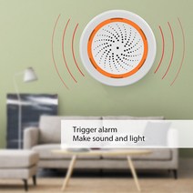 하늘별 차량 도난방지 경고음 스마트 알람 사이렌 투야 지그비 사운드 라이트 90dB 센서 앱 원격 제어 홈, 한개옵션0