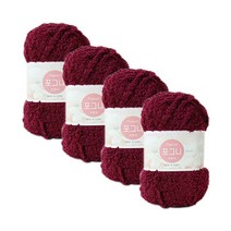 [앵콜스] 포그니 수면사(4볼묶음) 겨울실 털실 모찌실 두꺼운실 겨울뜨개실 겨울가방 가방실 방석실 도톰한실 패브릭얀, 215 와인(4볼묶음), 1개