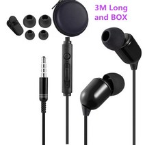3M 길이의 이어폰 헤드폰 가라오케 노래 마이크가 있는 슈퍼베이스 스테레오 금속 3.5mm 폰/전화 프로 MP4, 06 H3 3 BLACK