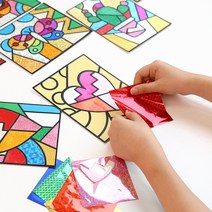 민화샵 포일아트 팝아트 호일아트 홀로그램스티커 만들기재료, 선인장