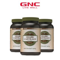 3병구성 GNC 내추럴 샤크 카트리지 750 mg 180 타블렛 상어연골 추출물