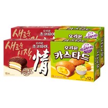 오리온 포카칩66g 8봉 초코파이 통크선물 카스타드 초코칩 다이제볼 고래밥 꼬북칩, 04 초코파이12입X2개 + 초코파이