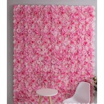 소울팩토리 인테리어 꽃벽 조화 인생샷 포토존 장식, 플라워 딥핑크