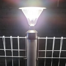 AMIDA 휀스용 태양광정원등 철망 울타리 철사 펜스 메쉬휀스 태양열정원등, 흰빛, NO_06 RJ60U(휀스용)