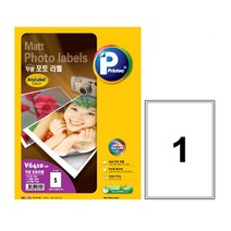 프린텍 V6410-20 무광포토라벨 1칸20매 - 78539EA, 본상품선택