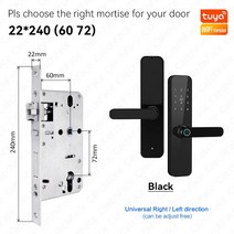 스마트자물쇠 와이파이지그비블루투스 앱 전자 지문 디지털 도어 잠금 암호 카드 홈 보안, [15] 22 240 4085