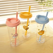 아이콘스 카카오프렌즈 클리어 텀블러 라이언 어피치 춘식이 캐릭터, 591ml