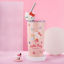 산리오 물통 물병 헬로 키티 시피 컵 시리즈 귀여운 학생 일본식 작고 커피, A 600ML