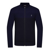 까스텔바작_남성골프_캐쥬얼한 성향의 하이넥 집업 가디건_평촌점